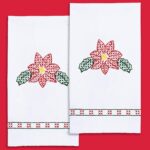 Poinsettia Decorative Hand Towels