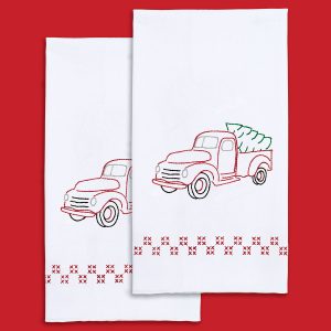 JDNA Christmas Truck Hand Towels sku 320879