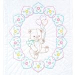 Bear with Balloons Crib Quilt Top