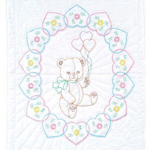 Bear with Balloons Crib Quilt Top