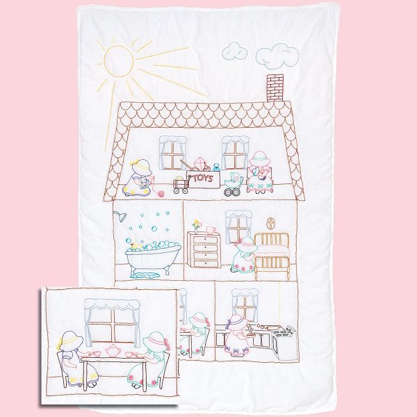 *** Sunbonnet Sue Doll House Crib Quilt Top