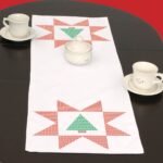 Cross-Stitch Christmas Tree Table Runner