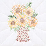 *** Basket of Sunflowers 18″ Quilt Blocks