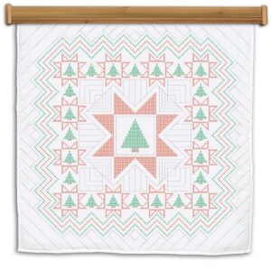 Cross-Stitch Christmas Tree Wall Quilt