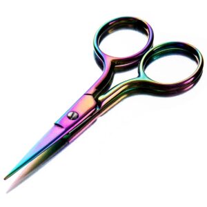3.5" Rainbow Titanium Embroidery Scissors