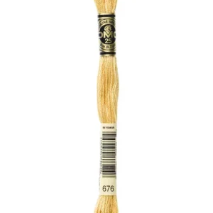 **DMC 117-676 Light Old Gold Embroidery Floss