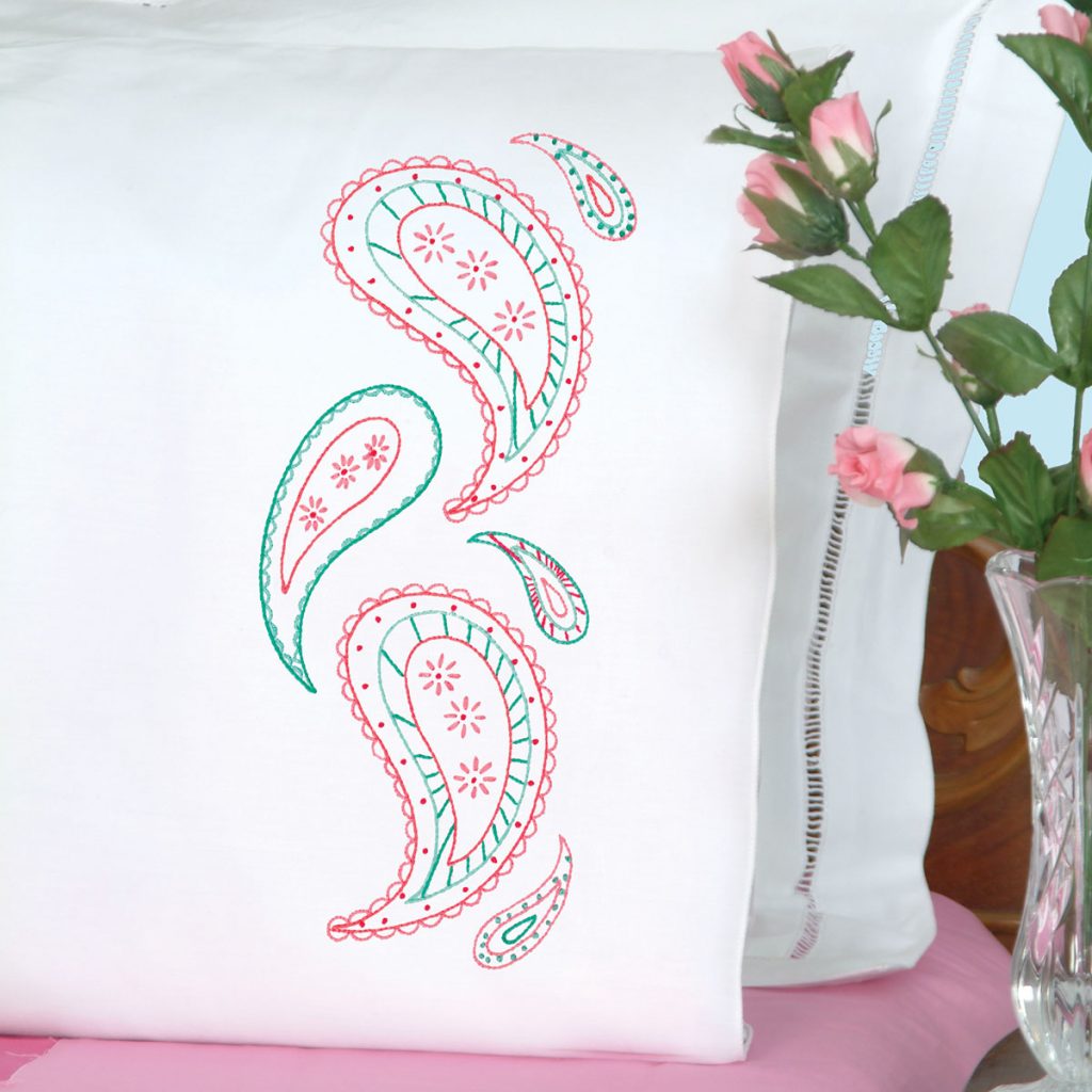 Paisley Pillowcases Jack Dempsey Needle Art