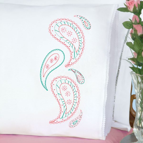 product id 1800719 Paisley lace edge pillowcases