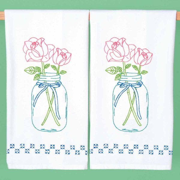 *** Roses Flour Sack Towels