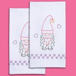 *** Valentine's Day Gnome Decorative Hand Towels