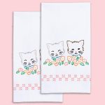 ** Kittens Decorative Hand Towels