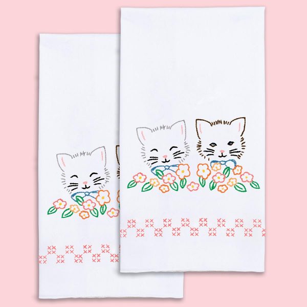 kitten hand towels