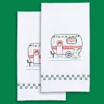 Christmas Camper Decorative Hand Towels