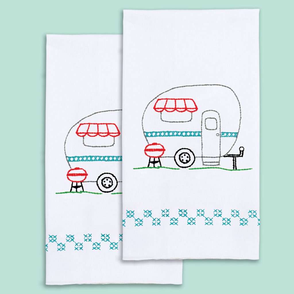 Camper Decorative Hand Towels Jack Dempsey Needle Art