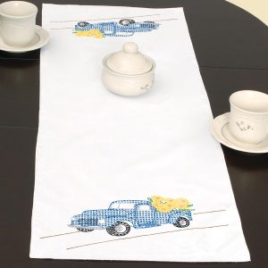 flower delivery truck table runner