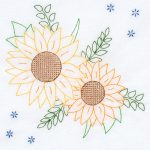 Golden Sunflowers 18″ Quilt Blocks