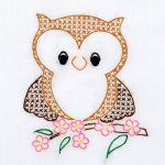Owl on Branch 9" Quilt Block