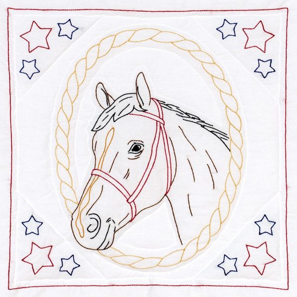 horse quilt block