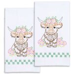 Baby Highland Cows Decorative Hand Towels