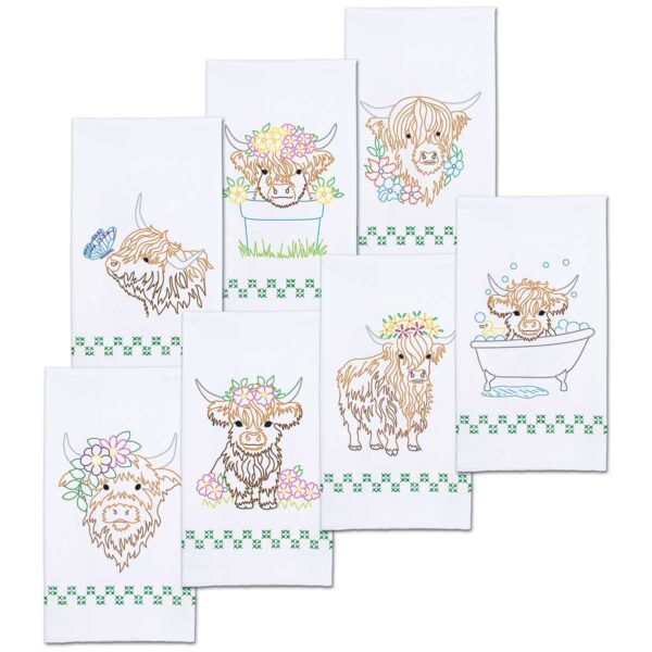 Highland Cows hand towel set