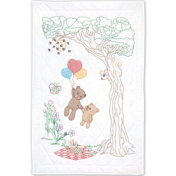 Honey Bears crib quilt top