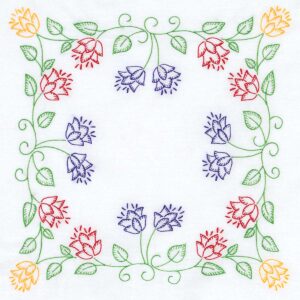 Tulips quilt block