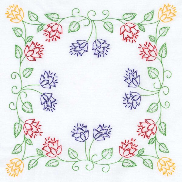 Tulips quilt block