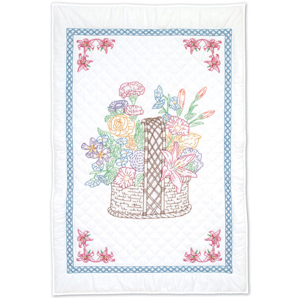 Basket of Flowers lap quilt