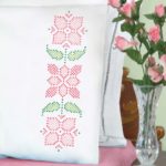 Cross-Stitch Pretty in Pink Pillowcases