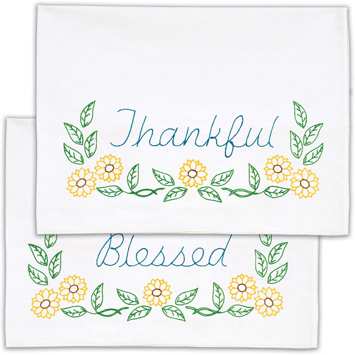 Thankful & Blessed Decorative Hand Towels - Jack Dempsey Needle Art
