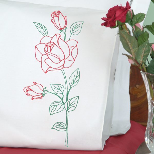 product id 1600134 Long Stem Rose Perle Edge Pillowcases