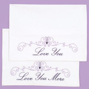 product id 1600633 Love You More Perle Edge Pillowcases