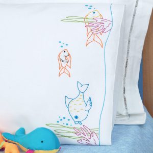 product id 1605351 Fish At Play Pillowcase