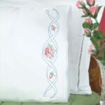 ***Roses & Ribbons Lace Edge Pillowcases