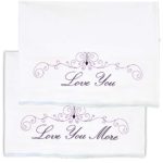 Love You / Love You More Lace Edge Pillowcases