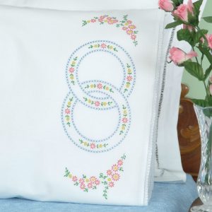 product id 180020 Wedding Rings Lace Edge Pillowcases