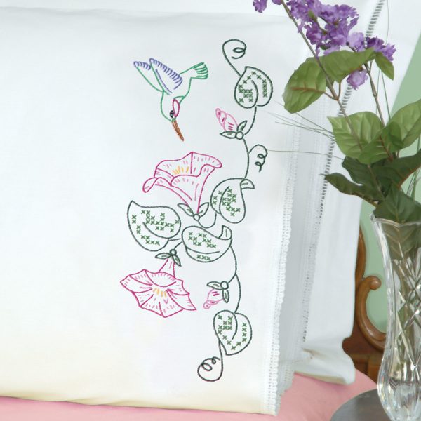 product id 1800293 Hummingbird Lace Edge Pillowcases