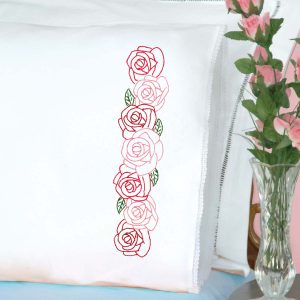 Rose Garden Lace Edge Pillowcases