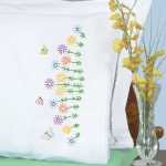 *** Field of Flowers Lace Edge Pillowcases