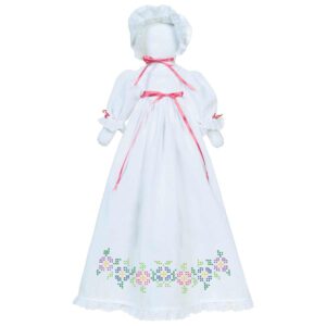 Cross-Stitch Flowers Pillowcase Doll