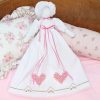 Chicken Scratch Hearts Pillowcase Doll