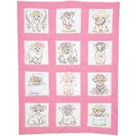 Baby Highland Cows Nursery Quilt Blocks