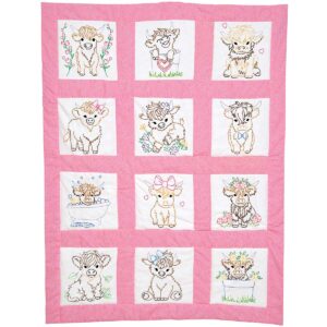 Baby Highland Cows Nursery Quilt Blocks