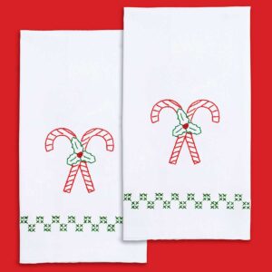 Candy Canes Decorative Hand Towels