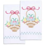 Basket of Flowers Decorative Hand Towels