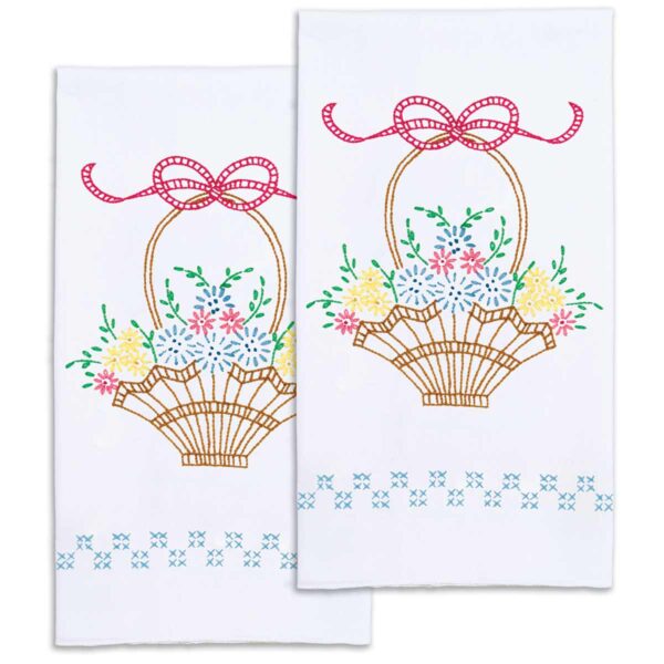 Basket of Flowers hand towels