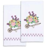 Wheelbarrow of Flowers Decorative Hand Towels