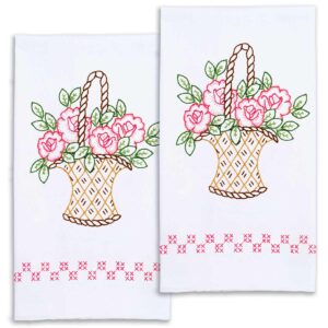 Basket of Roses hand towels