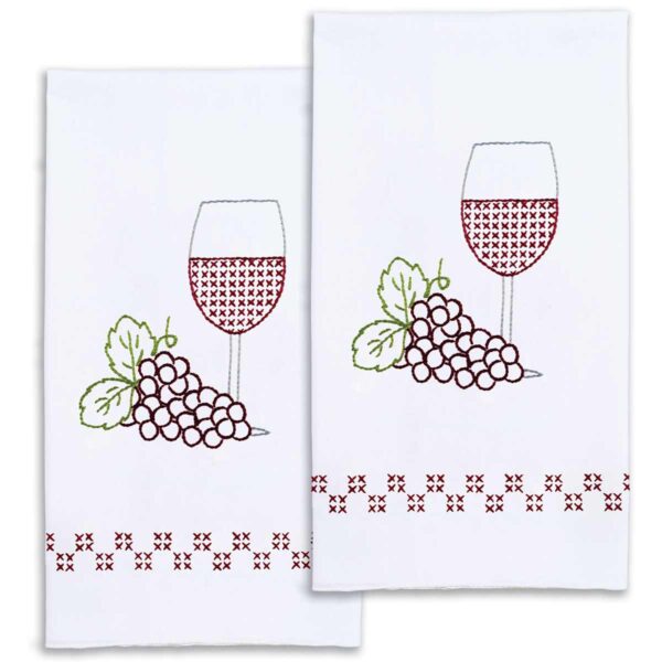 Wine and Grapes Hand towels