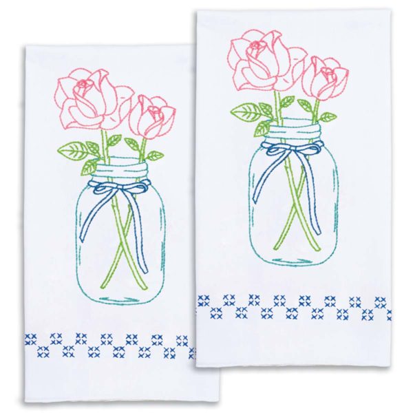 roses hand towels